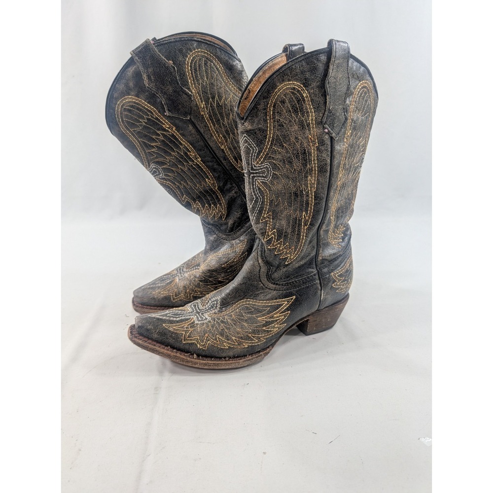 Corral Heart & Wings Teen Girl Boots Size 4T Youth